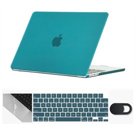 Se7enline Compatible with MacBook Air 13.6 inch Case M4/M3/M2 2022-2025 for Mac Air 13-inch A2681/A3113/A3240 Laptop Hard Shell Case with Keyboard Cover & Webcam Cover & Trackpad Protector,Deap Teal