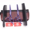 Kit Tijeras Profesionales Estilista Barbero Peluquero Purple Dragon 5.5 pulgadas