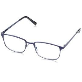 Foster Grant mens Braydon Multifocus Glasses Reading Glasses, Matte Navy Blue/Transparent, 54 mm US