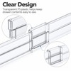 Adjustable Clear Drawer Dividers for Clothes, Kitchen Utensils & Office