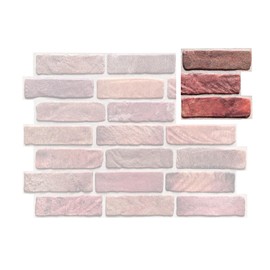 CONCORD WALLCOVERINGS ™ Sample for Display Purpose only Retro-Art 3D Wall Panel, Faux Brick in Red, PVC, 7" x 10", 572OR