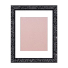 ArtXO 11x14 Black Picture Frames with Mat: Wooden 14x11 Frame without Mat or 8x10 Frames with Mat - Horizontal/Vertical Photo Frames with Glass for Home Wall Decor