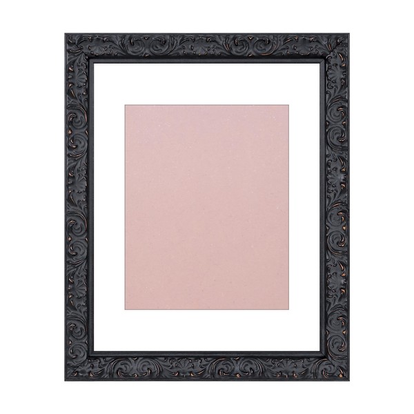 ArtXO 11x14 Black Picture Frames with Mat: Wooden 14x11 Frame
