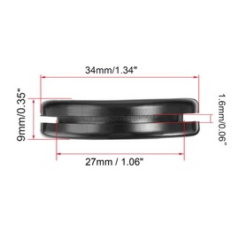 TA-VIGOR 20Pcs Round Rubber Grommets, 27mm Double-Sided Rubber Hole Plug Electrical Wire Gaskets, Black Rubber Hole Synthetic Rubber Plug for Wire, Cable and Plugs Protection