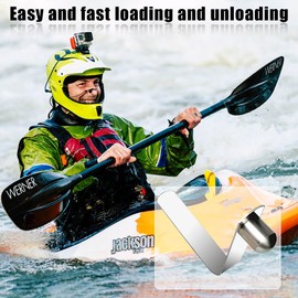 HZMM 8 Pcs Kayak Paddle Spring Snap Clips, Tent Pole Clips, Stainless Steel Push Button Clips, Tent Pole Push Button Spring Clips, Tube Locking Pin Clips for Kayak Paddle Camping Tent Pole (8mm)