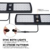 Xprite Red/Blue 2-in-1 Visor Strobe Lights Interior Windshield Emergency Warning