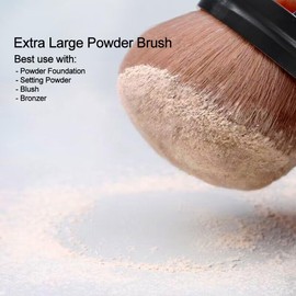 Big Self Tanning Blend Brush, Extra Large Kabuki, Self Tanner, Fundation, Powder, Sunless Tanning, Blusher, Shadow, Bronzer, Face and Body Brush (Black)