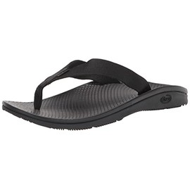 Chaco Men's Classic FLIP Flop, Solid Black, 10