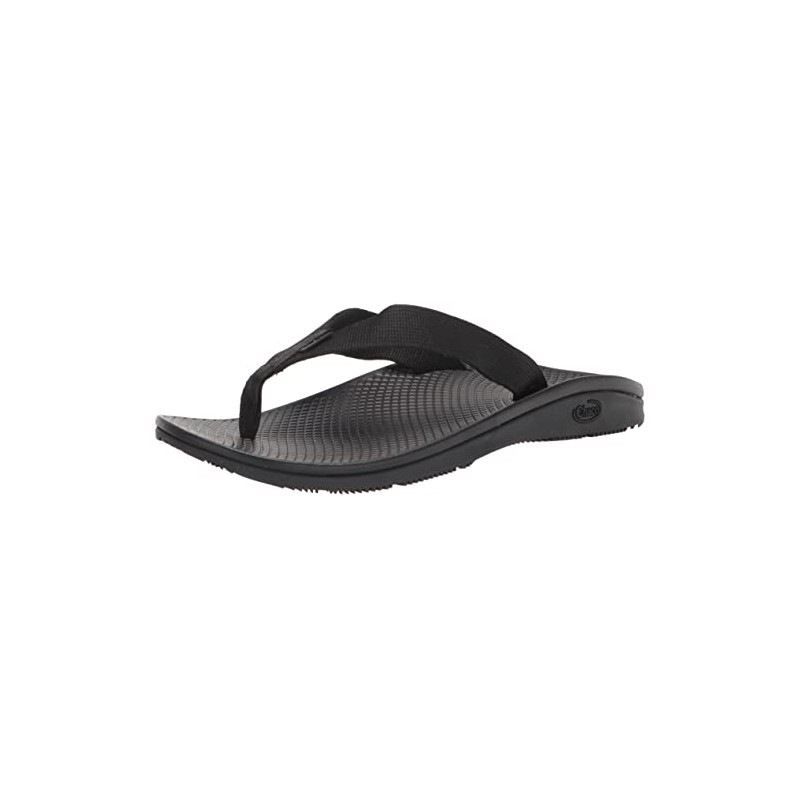 Chaco Men's Classic FLIP Flop, Solid Black, 10