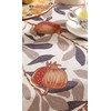patdrea Designer Brown Table Cloth Rectangle Tables,Framhouse Linen Pomegranates Leaves