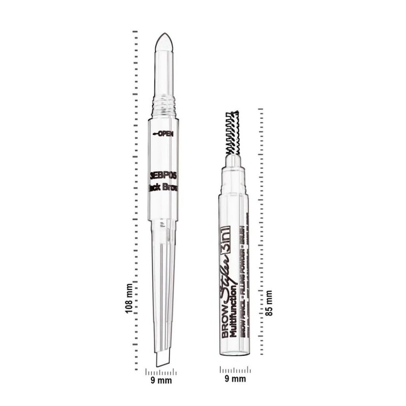 Generic (3 pcs) Nabi 3 in 1 Eye Brow Pencil,