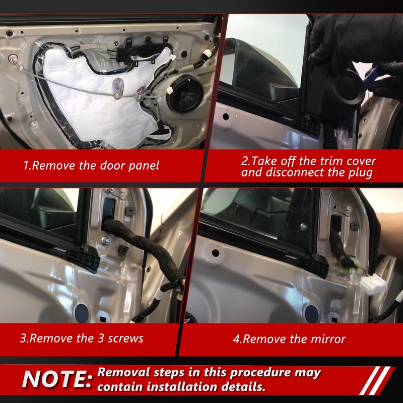 Left Driver Side Door Mirror Assembly Replace for 2017-2022 Honda