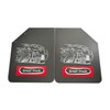 IBESTWOLF 2PCS 24''x30'' Universal Heavy Duty Polymer Mudflaps, Black Angled