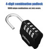 4 Digit Combination Padlock - Weatherproof Outdoor Lock for Gym