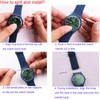 MMBAY Rubber 17MM Green Watch Strap Compatible Swatch Watch Band