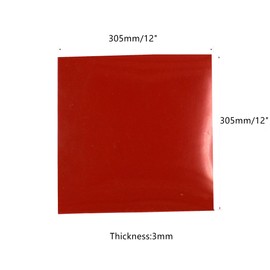 Silicone Rubber Sheet Gasket Material 60A Flexible High Temp Resistant Pad 12"x12"x1/8 " Thick (LMSTFR)