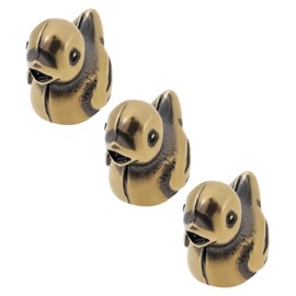 Briny River 3Pcs Door Hinge Head Topper Brass Duck 1.5x1.5cm Hinge Heads Decorative Topper for Door Hinge Head