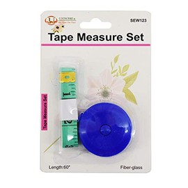 Uniware 2-Piece Tape Measure Set with Soft and Retractable Spring Tape Measure (60-Inch/1.5 Meter), Dual Sided