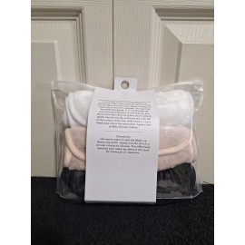 Salt & Sky Microfiber Reusable Makeup Remover Cloths W Travel Bag-Set Of 3