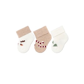 Sterntaler Unisex First Socks Christmas 3 Ecru, 14 EU, ecru