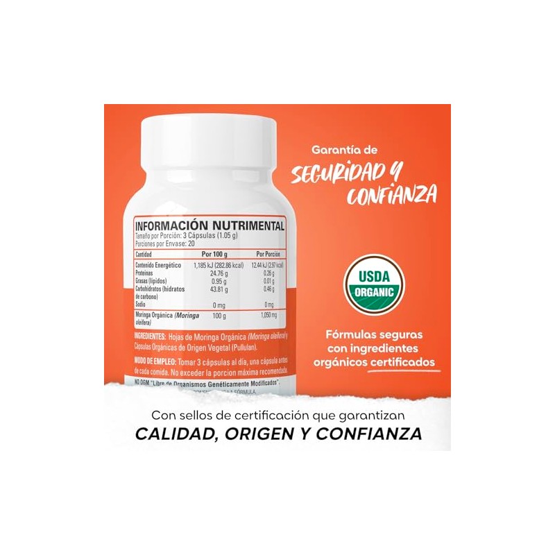 MORINGA ORGANICA 60 CAPSULAS