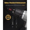 Mr.wintek 3 Piece x 2 Black Socket Adapter 1/4", 3/8",