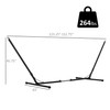 Outsunny Universal Hammock Stand 10-13ft Adjustable Steel Stand Space-Saving and