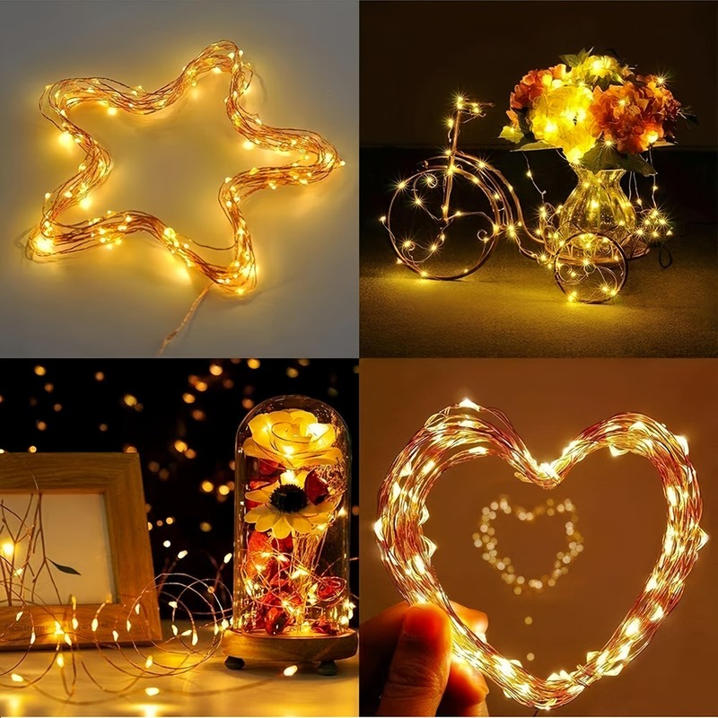 Clearhill USB Fairy Lights 2Pack,33ft/10M White 100LED USB Cooper Wire