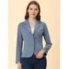 Allegra K Women's Work Office Blazers Stretch Lapel Collar Long