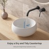 Extra Small Bathroom Sink Above Counter, OCEALAGOON 12 Inch Round