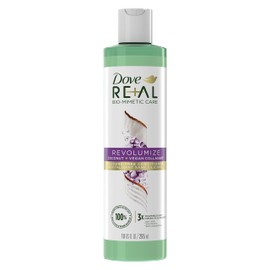 Dove RE+AL Bio-Mimetic Care Conditioner For Fine, Flat Hair Revolumize Silicone-Free Conditioner With Coconut + Vegan Collagen 10oz