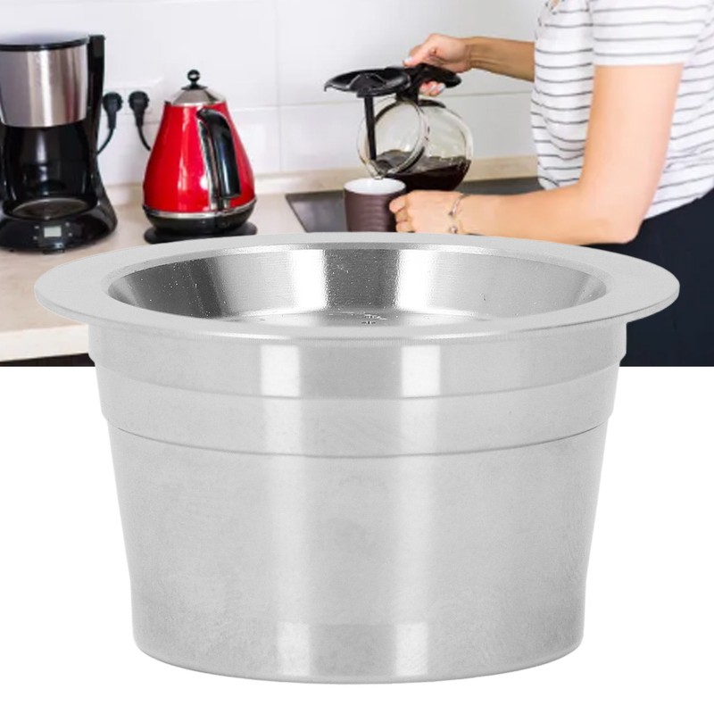 Refillable Coffee Capsules Stainless Steel Double Filtration Reusable Coffee Pods