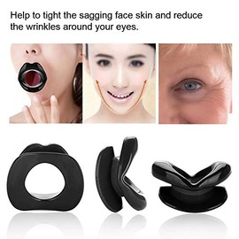 Entrenador de Labios, Ejercitador de Cara Delgada Levantamiento de Cara Ejercitador de Labios Tensor de Músculos de la Boca Apriete, Silicona Facial E