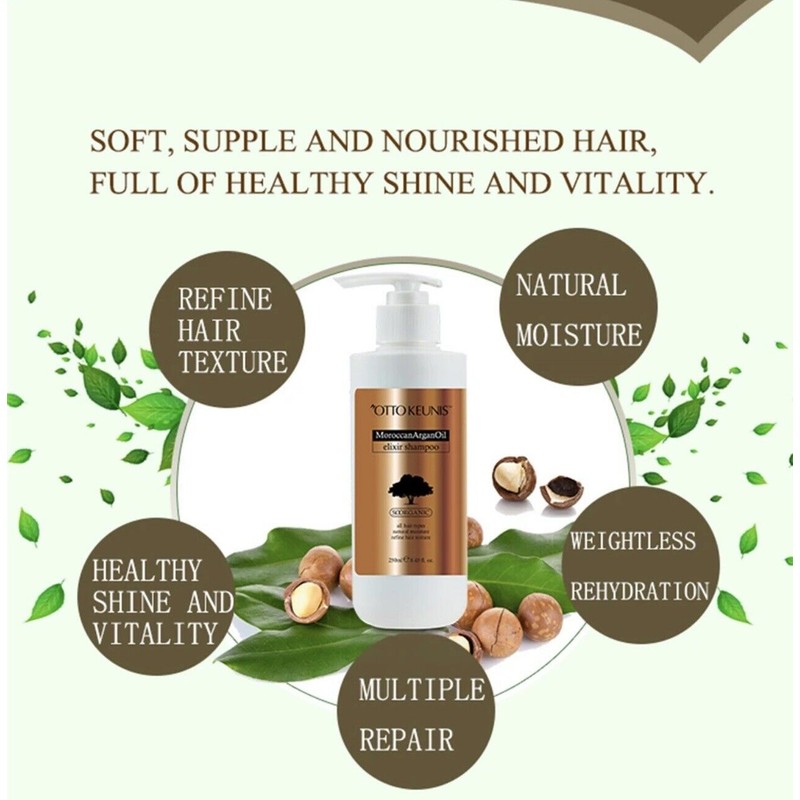 Otto Keunis Moroccan Argan Oil Elixir Healthy Hair Shampoo &