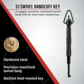 ASP Swivel Tactical Handcuff Key, Security Professional and Police Gear and Equipment, Knurled Grip