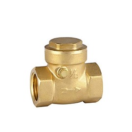 Check Valves One-Way Valve Brass Non-Return Valves for Water, Oil, Steam, Acidic Media, etc (3/4",20mm)