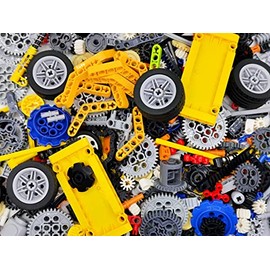 Domoni Bulk Lot 2 Pound lbs Technic Parts Pieces Mindstorms Bricks Gears Pins Liftarms Tires