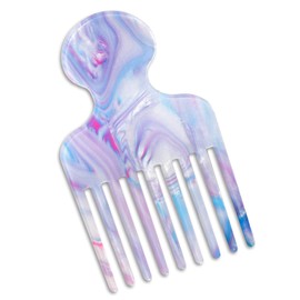 Hair Picks for Curly Wide Tooth Comb for Curls Hair Picks Comb for Women Purple Blue Hairs Pick for Separating Curl Lifting Pick Removes Tangled Hairs, Blue