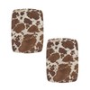 Luarisgur Bar Stool Covers Set of 2 Brown Cow Print