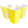 Pack of 18 Popcorn Trays, Popcorn Bags, Striped Popcorn Buckets,