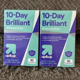 Up&Up 10 Day Brilliant Whitening Strips By Up&Up - 10 Treatments Per Box - 2 Boxes