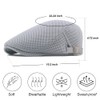 meioro Mens Summer Flat Cap Mesh Breathable Newsboy Hat Adjustable