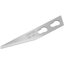 Martor 34.65 Number 34" Graphic Blade 100 in Safety Dispenser, Silver