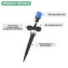 M METERXITY 24-Pack Drip Irrigation Emitters, 5"/13mm Drippers with Stake