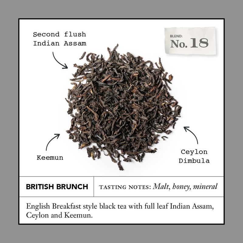 Smith Teamaker British Brunch No. 18, Caffeinated, Sugar-Free, Full Leaf,