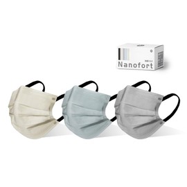 [Nanofort] 不織布カラーマスク息がしやすい 耳が痛くらない 肌に優いマ花粉症対策 (Bカラー 3 色セット)