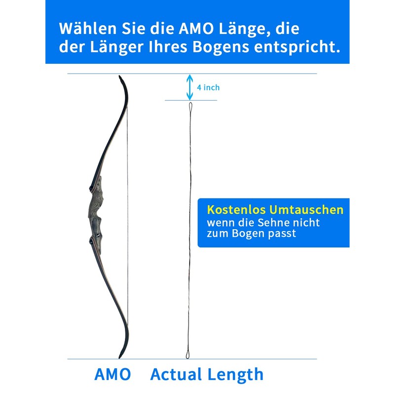 AliArchery 12 Strand 44 Inch B-55 Dacron Bow String Replacement
