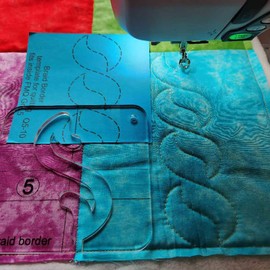 HONEYSEW Free Motion Quilting Template Series 5 with Quilting Frame for Domestic Sewing Machine Ruler (Braid Border Template)