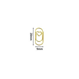 200 Pcs Paper Clips,Mini Heart Bookmark Clips Stainless Steel Love Shaped Paper Clips For Paper Document Organizing School Student Office Supplier (Gold)