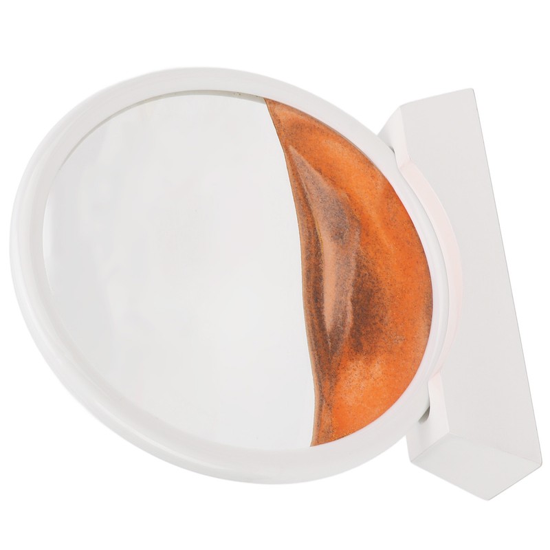 Moving Sand Art Round White Frame 3D High Transparent Glass